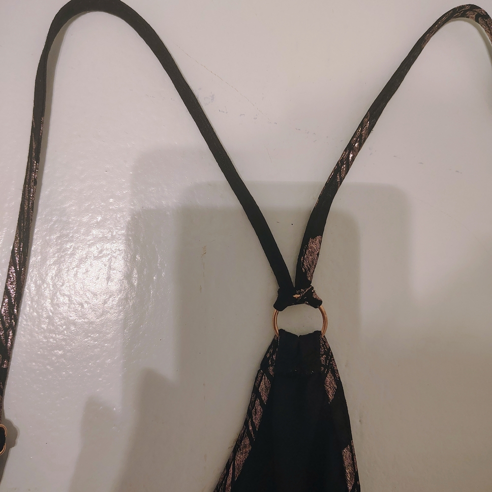Midnight Bakery Luxurious Black and Pink Floral Chemise / Pijama Size M - Picture 7 of 16